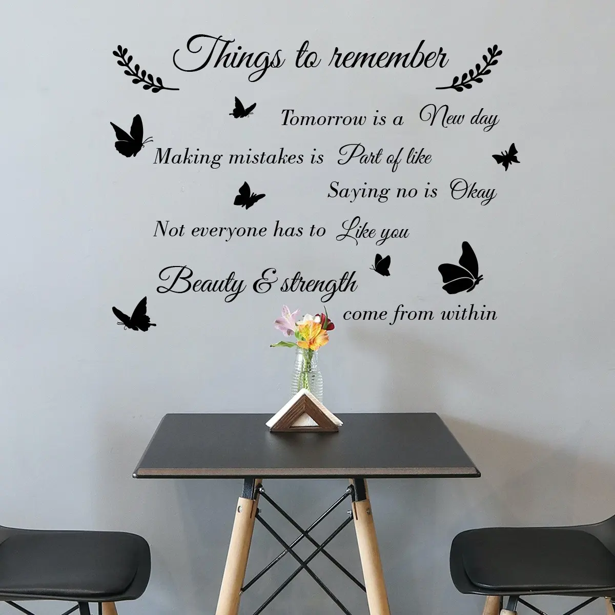 Creative Quote Wall Stickers, Wall Decal, Self-Adhesive Decorative Wallpaper for Living Room and Bedroom, Unique Design for Home Decoration
