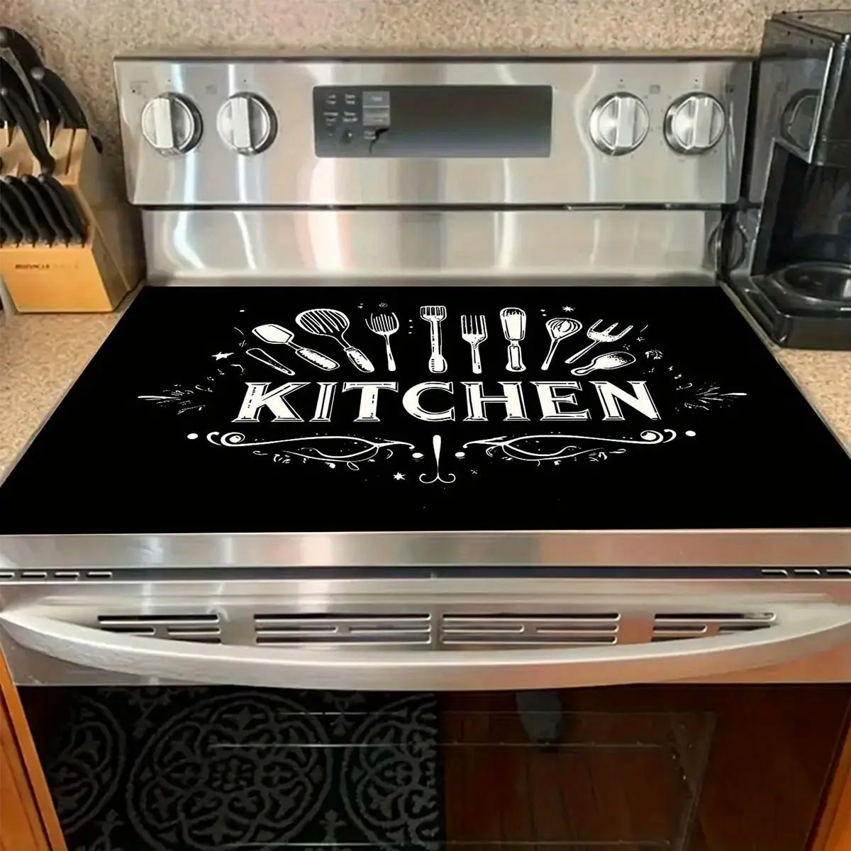 Kitchen Appliance Protector Pad, Durable Rubber Design, Coverage Fits Oven & Microwave, Ideal for Holiday Cooking Events, Size 28.3 X 20.5 Inches