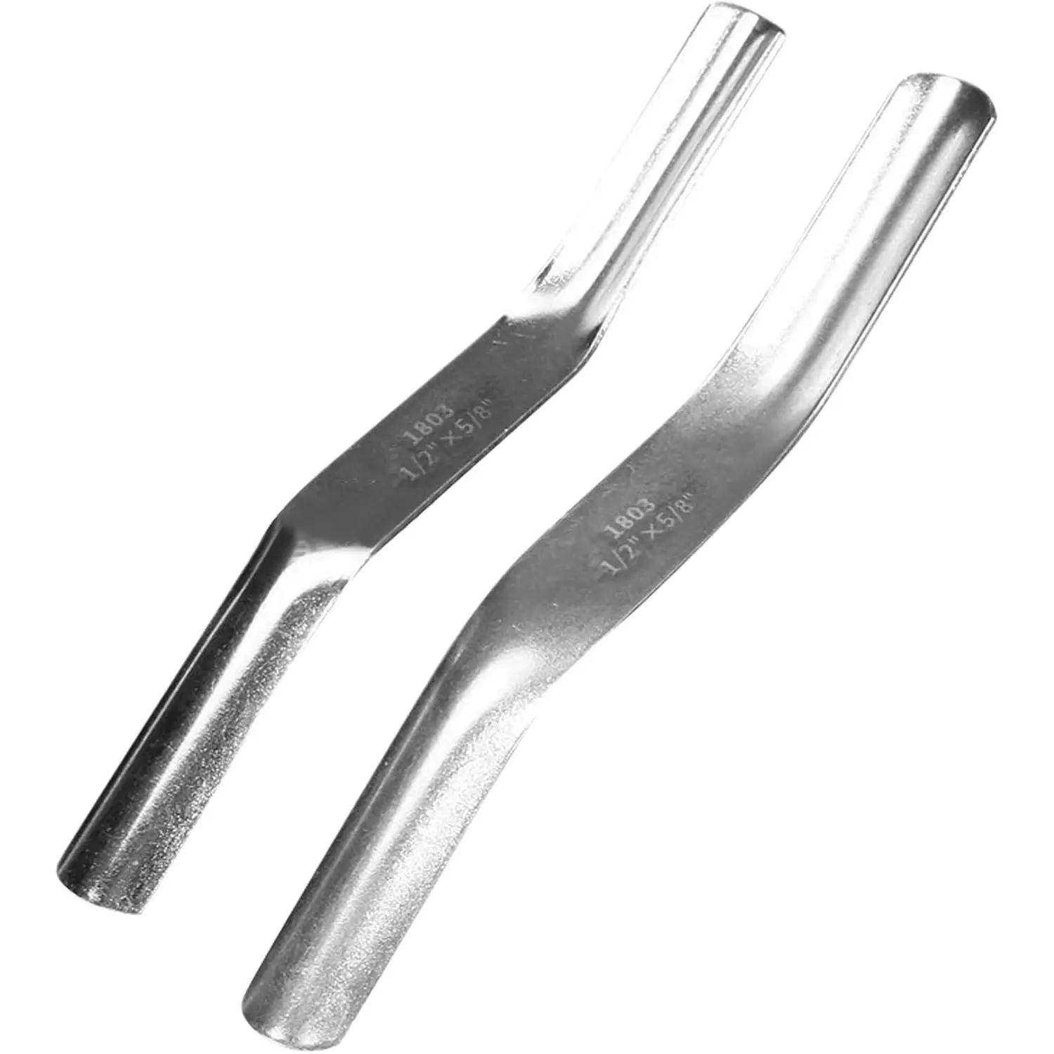 2-Pcs Stainless Steel Brick Jointer Tools, 1/2"x5/8" Inches Tuck Pointing Tool for Cement Joints, Concrete Bricks, Masonry Bricklaying and Block Straightening