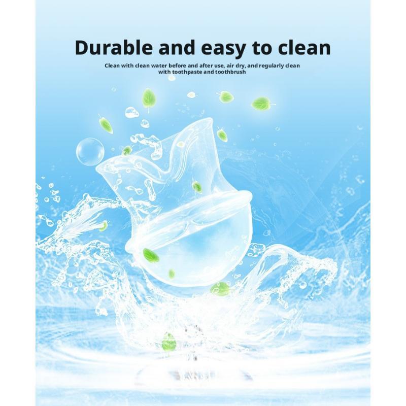 2pc New Snoring Device Tongue Cover Silicone Snoring Device Anti-snoring Respirator Sleep Device Snoring Device Snoring Device Transparent