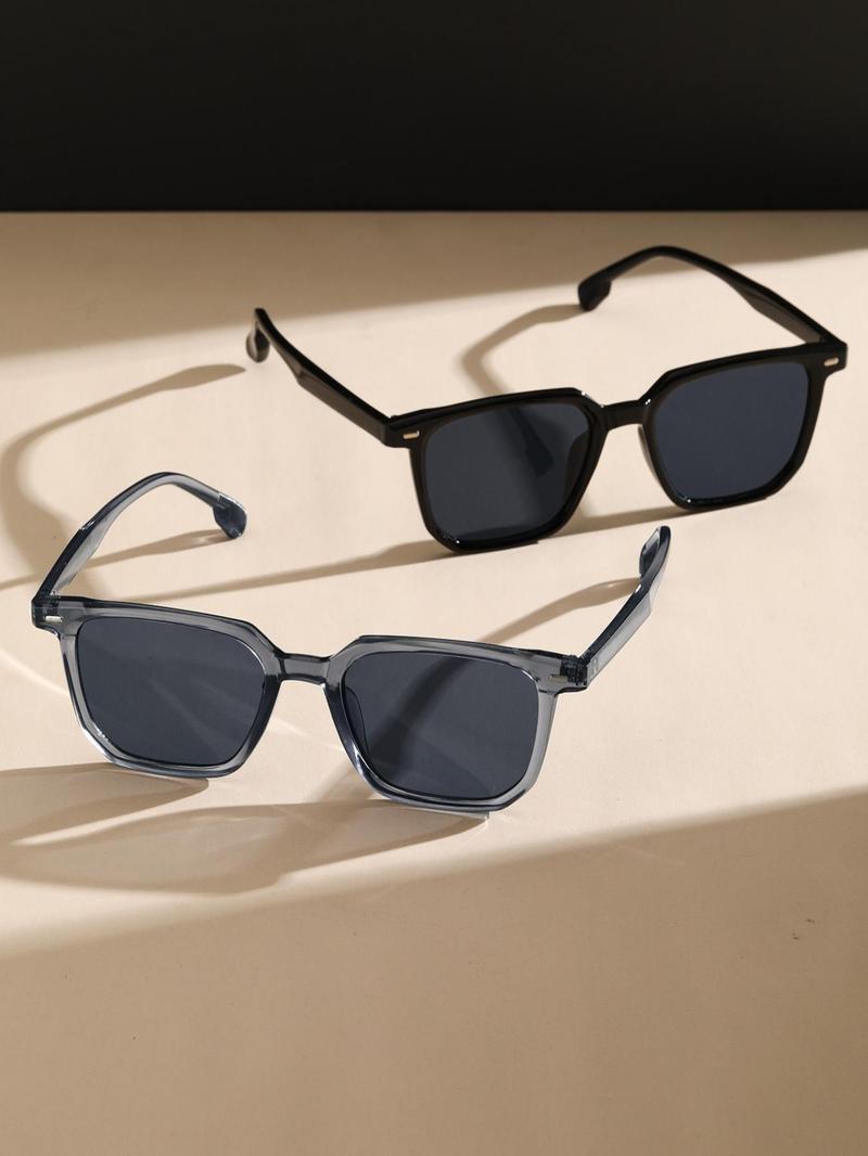 Unisex Minimalist Plastic Frame Sunglasses, Trendy All-match Sunglasses for Men & Women, Fashionable Sunglasses for Outdoor Activities, Trendy Casual Sunglasses