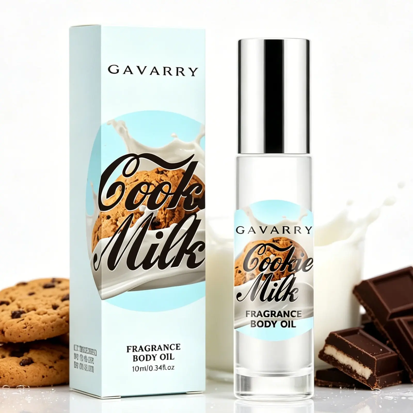 Cookie Milk Pheromone Oil - Rich Roll-On Perfume Oil, 10ML, Long-Lasting Cookie Scent for Car & Gifts, Adjustable Fragrance