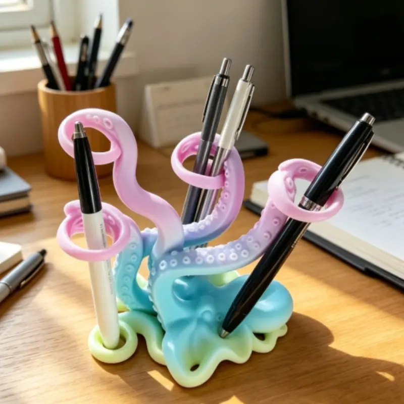 Creative Octopus Tentacle Toothbrush Holder, Multi-Purpose Bathroom Organizer, Stable Design, Fun Ocean Theme, Space-Saving Storage Solution, Tooth Brush Holder For Bathroom