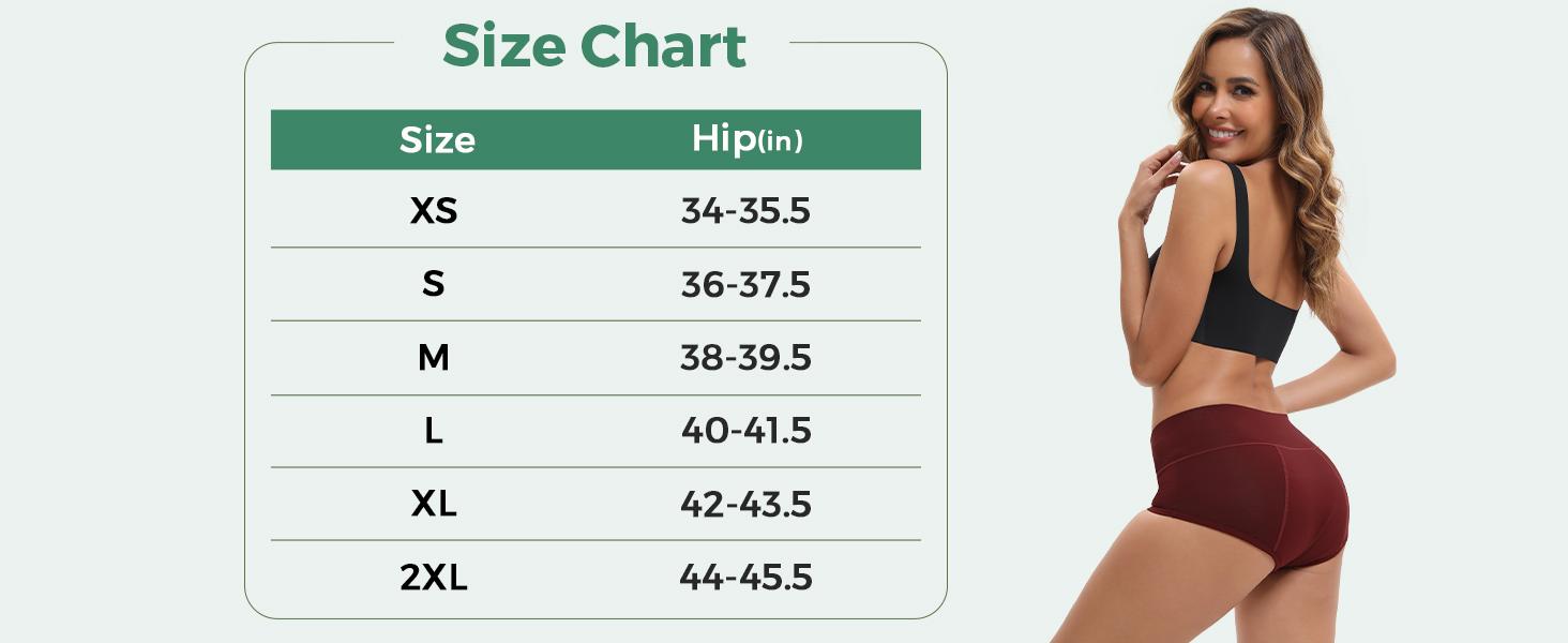 INNERSY Women's High Waisted Bamboo Viscose Heavy Flow Period Panties 3-Pack