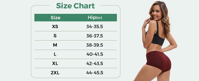 INNERSY Women's High Waisted Bamboo Viscose Heavy Flow Period Panties 3-Pack