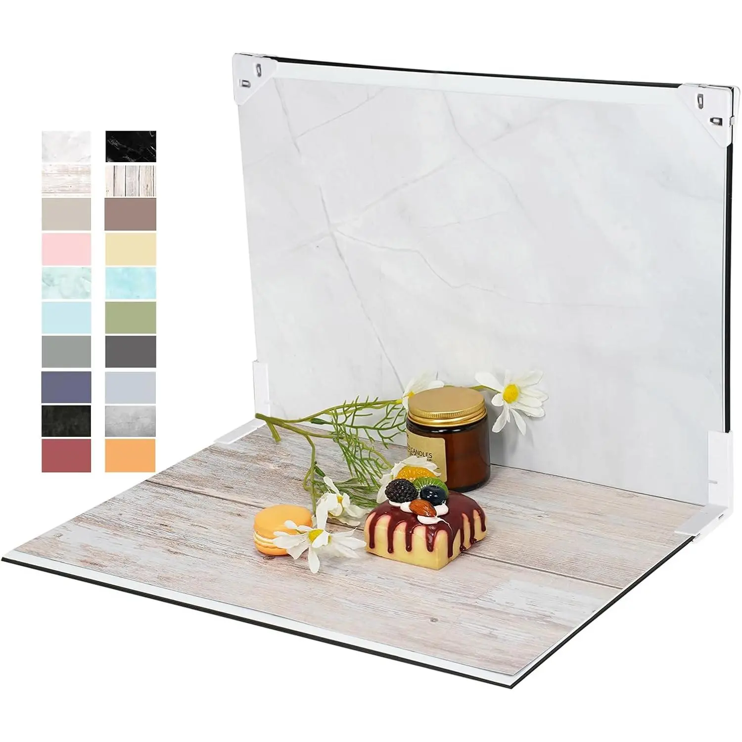 Photo Backdrop for Product Photography, 16.5×11.7in Compact Kit | Tabletop photography for , , beauty and small products. For UGC creators,  sellers and small businesses.