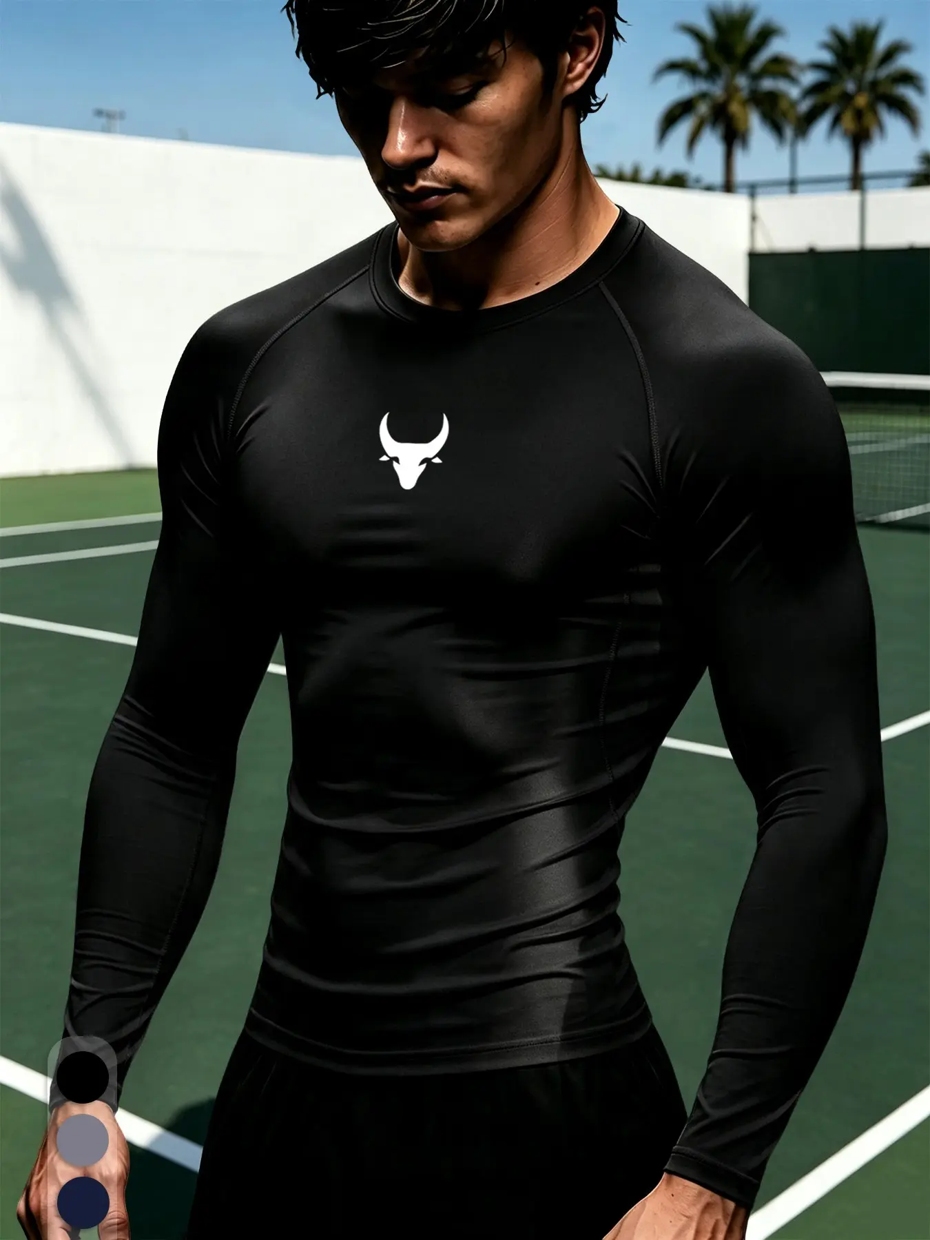 Men's Fashion Sporty Long Sleeve, Lightweight Breathable Comfortable Durable, Essential for Sports Training Outdoor Hiking Daily Leisure