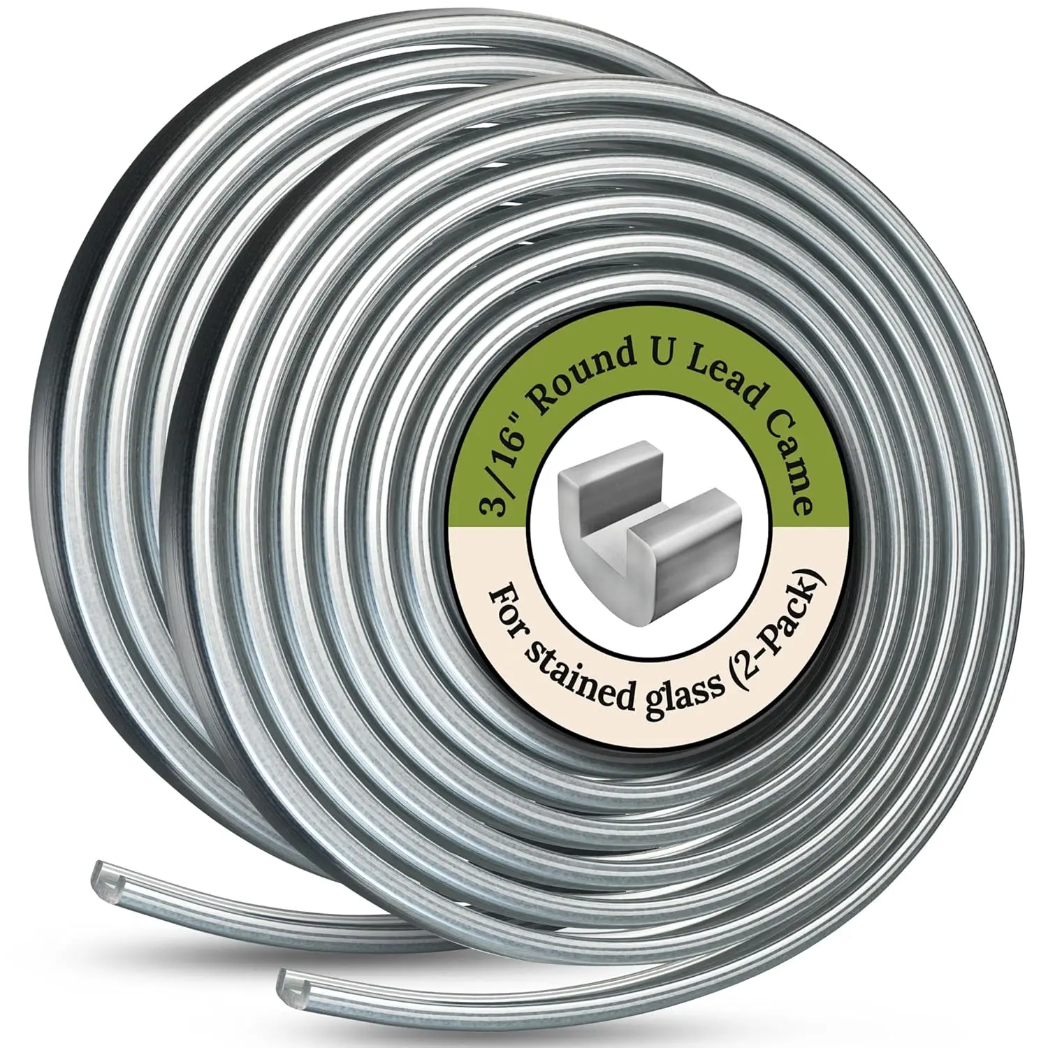 3/16" Round U Lead Came for Stained Glass 2 6ft Hobby Came Strong & Malleable for Smooth Soldering Ideal for Panels Windows Crafts Lead roll for Hobbyists & Artists