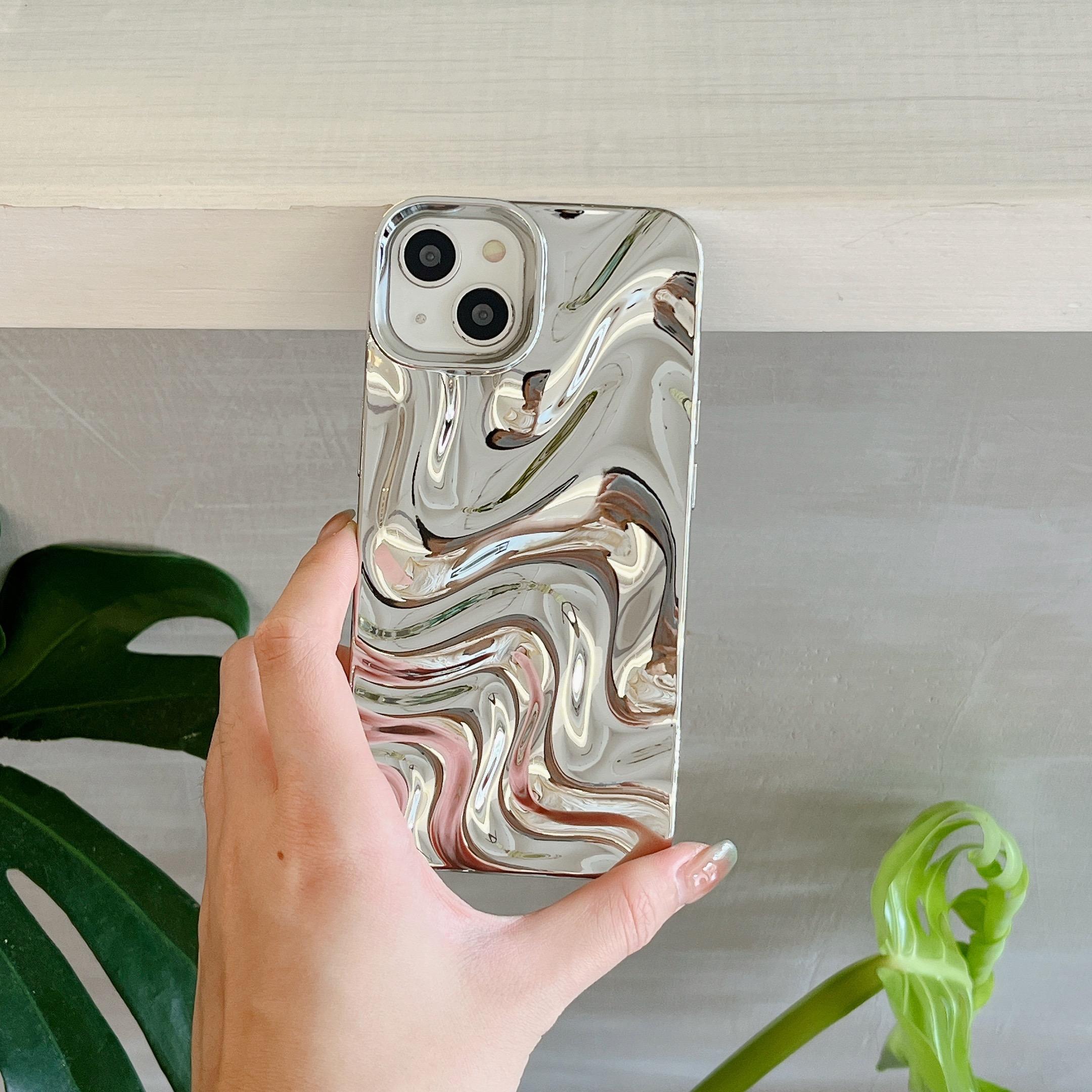 Marble Pattern Wave Smartphone Casing, Aesthetic Shockproof Protection Phone Protector Cover, Cellphone Accessory Compatible with iPhone 17 Pro Max/17 Air/16 Pro Max/16/16 Pro/16 Plus/15/15 Pro Max/15 Pro, Shockproof Protective Casing