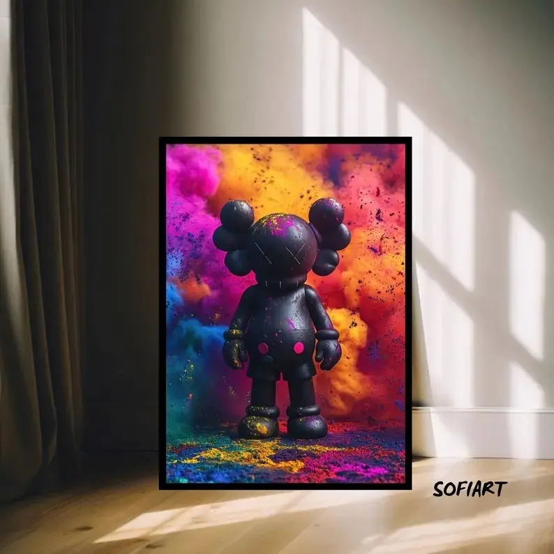 Colorful Graffiti Canvas Wall Art, Hypebeast Home Decor Poster, Ideal Gift for Home Supplies Enthusiasts