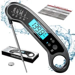 Digital Instant Read Meat Thermometer Waterproof for Grill Cooking Kitchen Outside BBQ Turkey Candy Liquids Beef