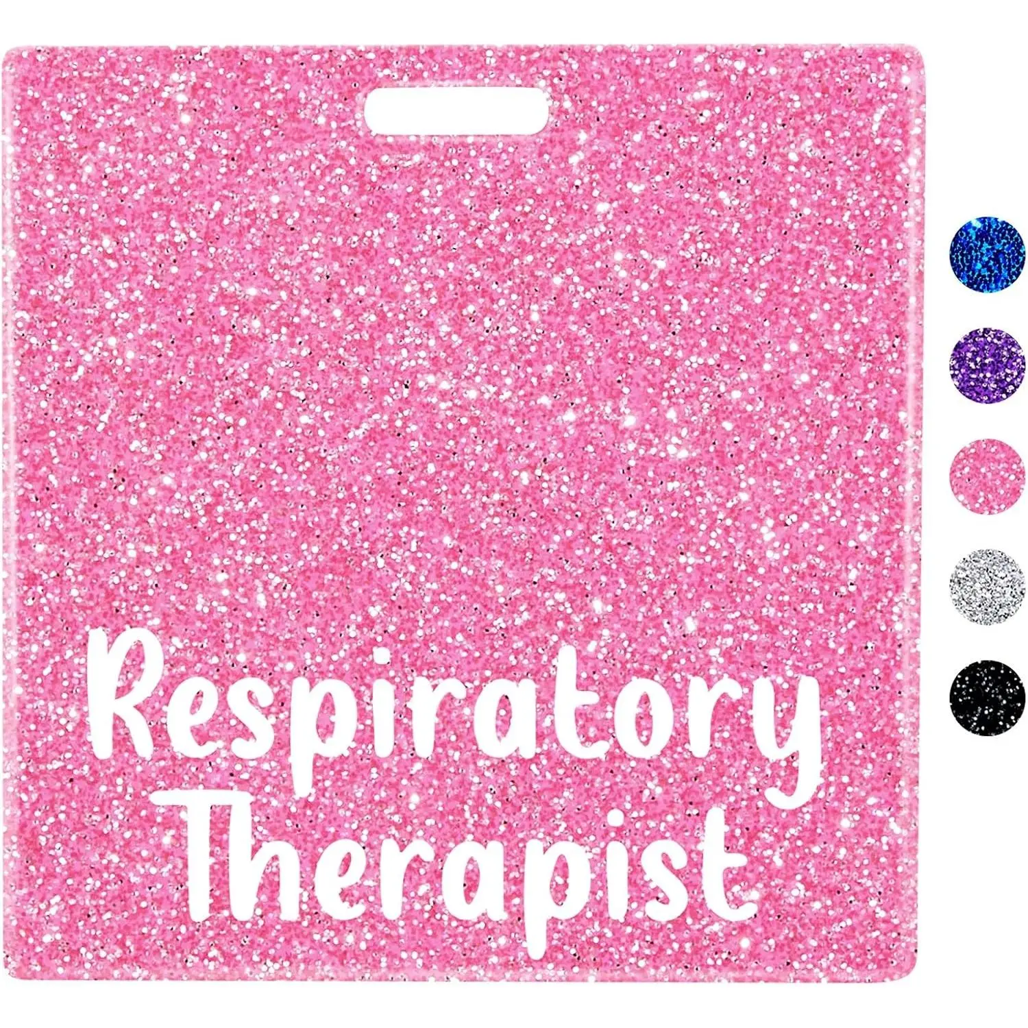 Plifal Respiratory Therpist Badge Buddy Card Holder Nurse Nursing Accessories Glitter Horizontal ID Name Identification Tags Nurse Work Goods