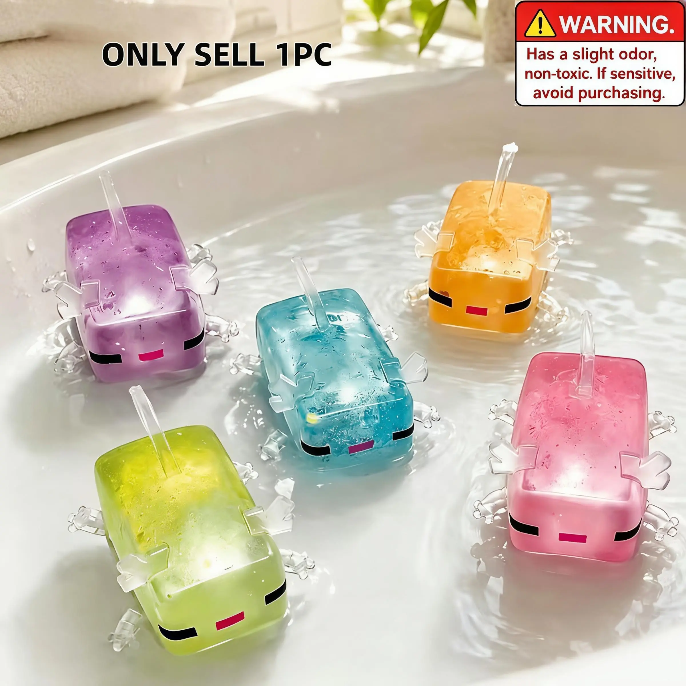 Cute Axolotl Squishy Toy - Squishies Fidgets Sticky Maltose Fidget with Slow Rising Effect, Stress Relief for Adults & Kids, Kawaii Desktop Decor, Halloween & Birthday Party Favors, Classroom Rewards