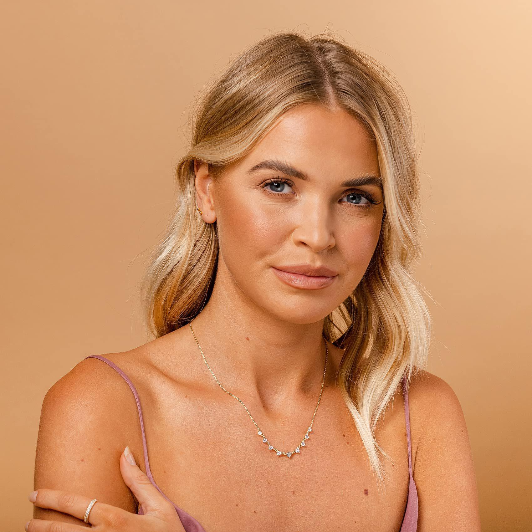 Minimalist Station Pearl Pendant Necklace, Silver Plated Dainty Pearl Choker, Everyday Wear Jewelry for Bridesmaid Gift