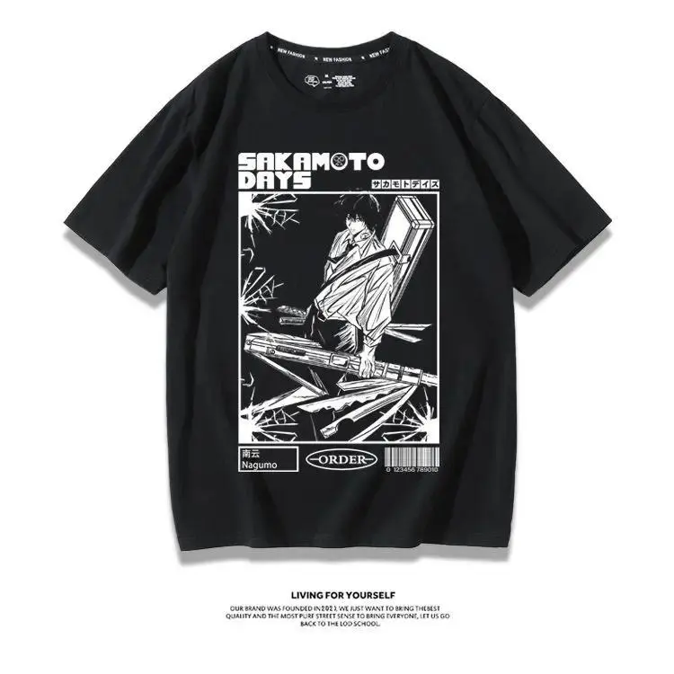 SAKAMOTO DAYS Anime Print T-shirt Men's Clothes Summer Tops Short Sleeve Tee Cotton T Shirts for Men Women Daily Clothing