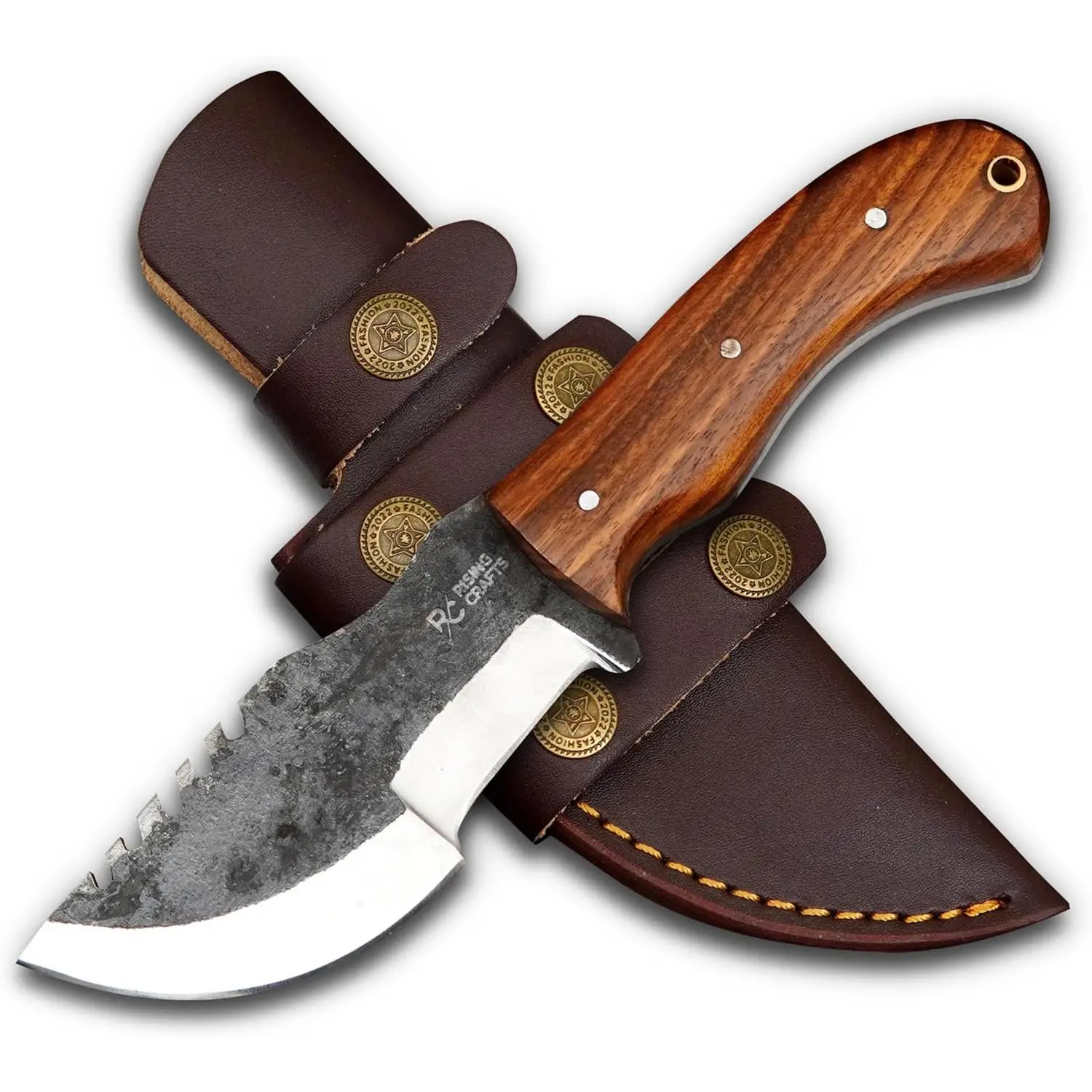 8.5 Inch Tracker Knife-Fixed Blade, Survival, Hunting, Full Tang, Tactical Knife-Handmade High Carbon Steel Skinning for Camping, Bushcrafting-Gift For Men