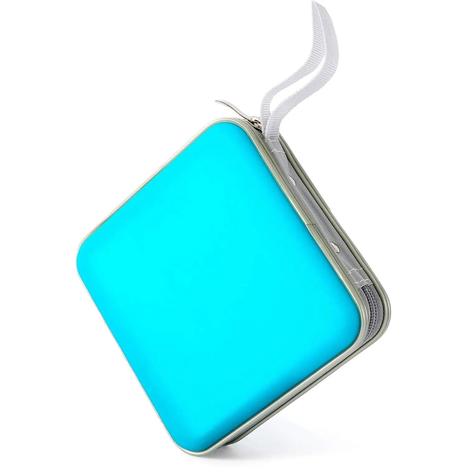 Hard Plastic CD/DVD Binder, Portable Storage wallet 30-capacity, Sky-Blue