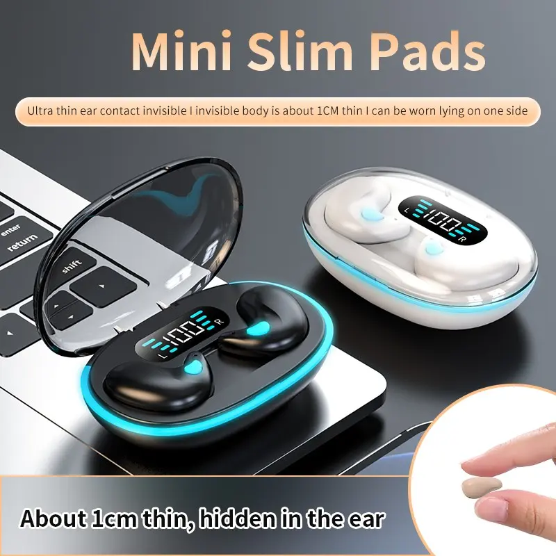 Upgraded version Wireless Invisible Earbuds Hidden Headphones for Side Sleepers Invisible Sleep Earbuds for Sleeping Sleep Small Tiny Mini Bluetooth Headphones Earphones Ear Buds Headset Electronic Audio for Small Ears