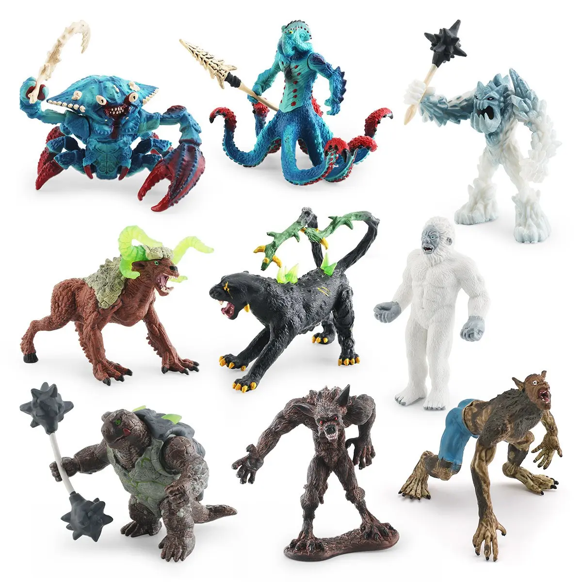 Asquatch Statue Legendary Mythology Sasquatch Ape Werewolf Model, Durable Table Decorations, Indoor Desk Decor, Gifts for Home and Office