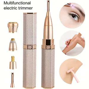 4-In-1 Dual-Head Electric Hair Remover, Rechargeable Full Body Depilator, Pain-Free Bikini, Armpit, Leg Hair Removal, Wet/dry Use, Unisex, Portable, Ideal Gift