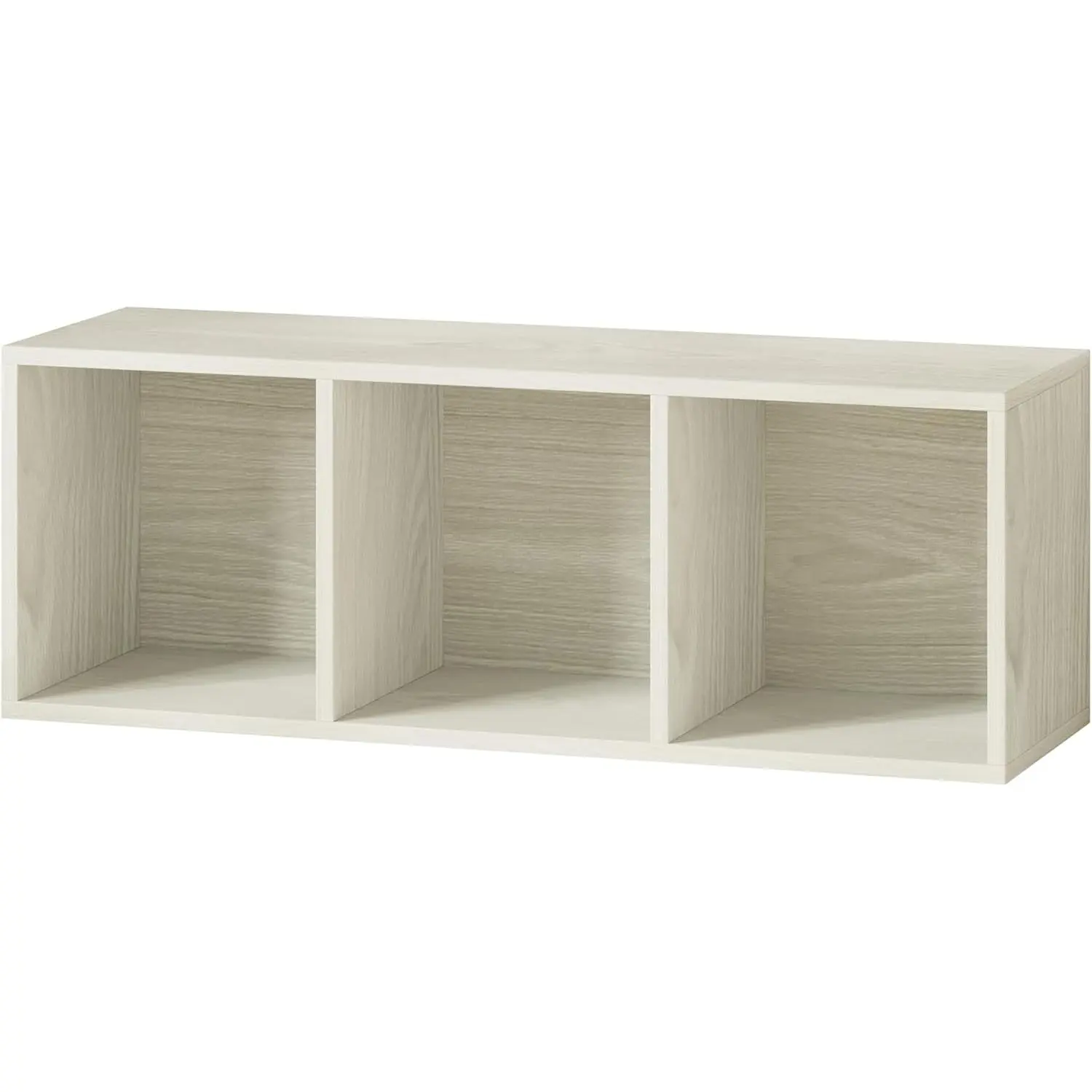 DIY Modular Cubby Bookcase - Stackable 3-Cube Open Bookshelf, Oak |  DIY Fun, Free Combination, CubeXY Customizable Expandable Shelving Units, Fits 11-inch Fabric Storage Bin Organizer