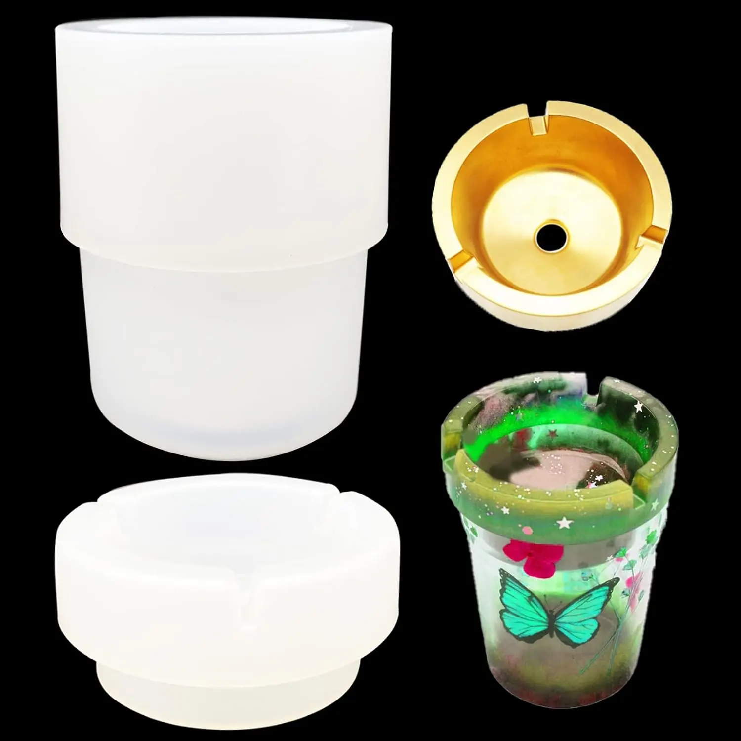 Molds Set   Mold with Lid Storage for  Ash DIY   present,  Casting Art Holiday present for Father or Boyfriend