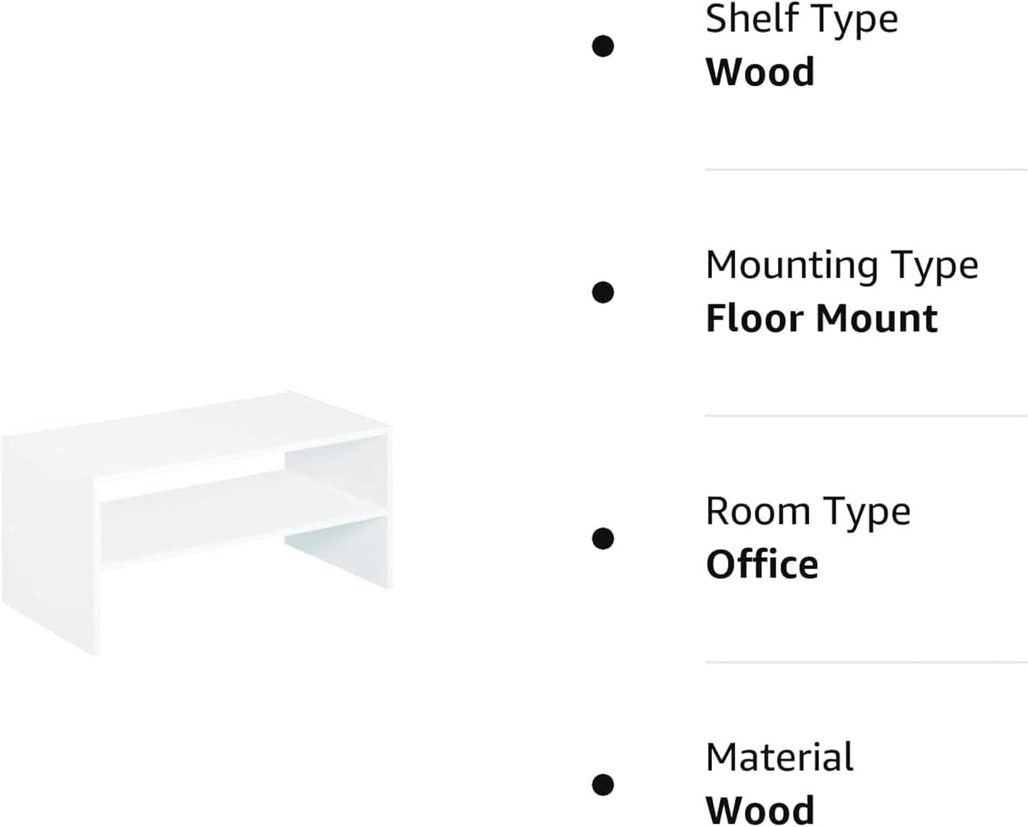 Stackable 24in. Wide Horizontal Organizer, White