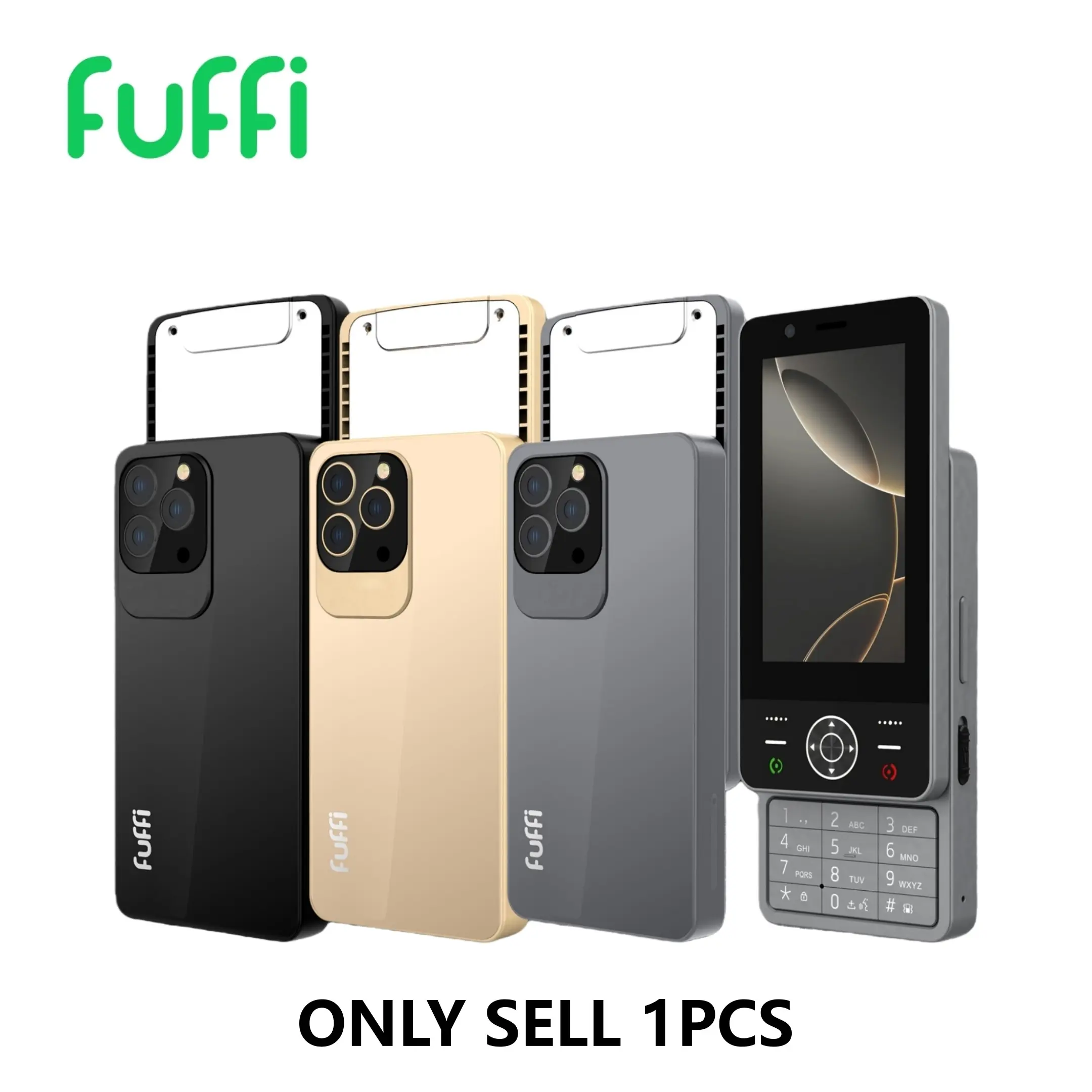 Fuffi Sliding Smartphone, Global 4g Dual Sim, 4-Inch HD Screen, Quad-Core Processor, 2gb RAM, 16GB ROM, 2000mah Battery, 2MP pixels, metal integrated frame, Android System