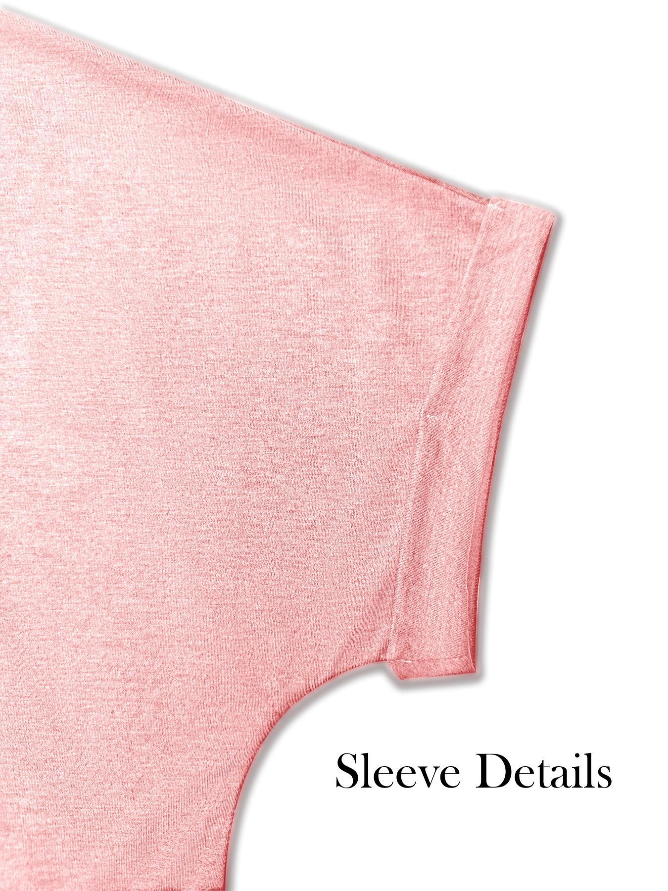 Women's V Neck Batwing Sleeve Tee, Casual Summer Plain Short Sleeve T-Shirt, Ladies Womenswear Clothes for Daily Wear