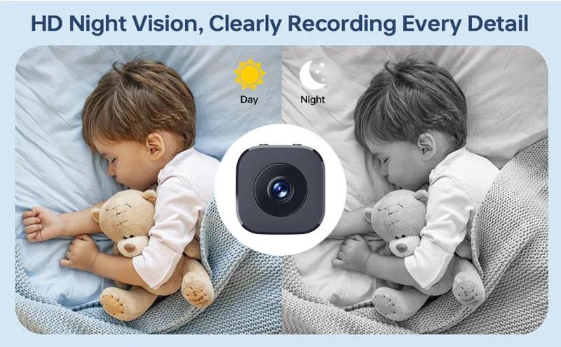 Security Camera 4K Mini Full Color Night Vision High Definition WiFi Monitor Waterproof Motion Detect Surveillance Smart Home