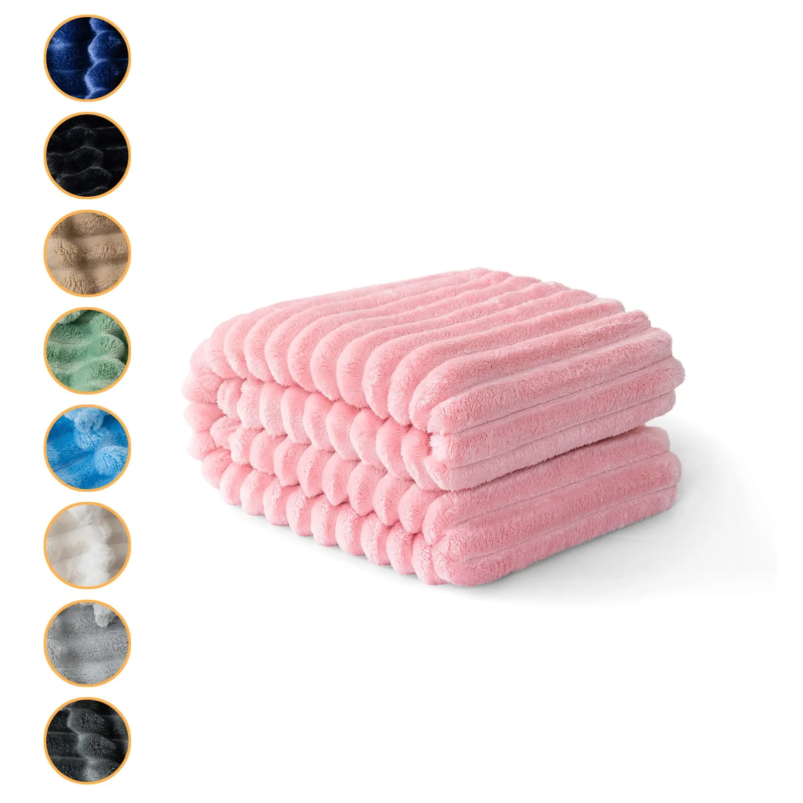 1pc minimalist striped flannel blanket, soft, Blanket for couch, suitable for beds, sofas, office napping, camping and home decoration blankets, Christmas gift blankets, multi-color optional, Soft Fluffy Blanket