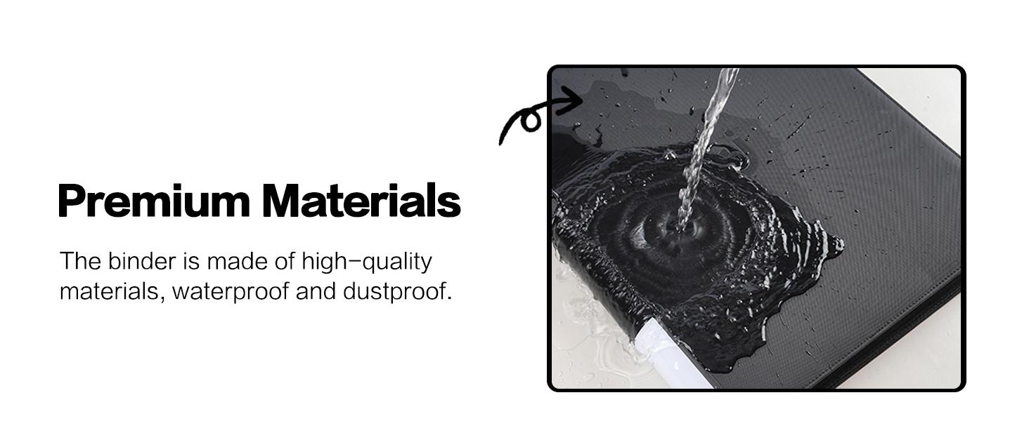 SUNDAY MIRTH Card Binder 16 Pocket - Fits 1024 Cards,4X4 Ringless Card Album with Sleeves for Trading Cards & Sports Cards(Model A,Classic Black)