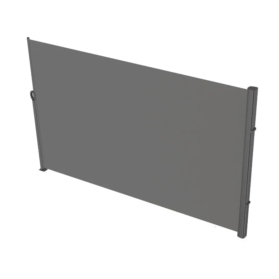 VEVOR Retractable Side Awning, 63''x 118'' Aluminum Outdoor Privacy Screen, 280g Polyester Water-proof Retractable Patio Screen, UV 30+ Room Divider Wind Screen for Patio, Backyard, Balcony, Gray