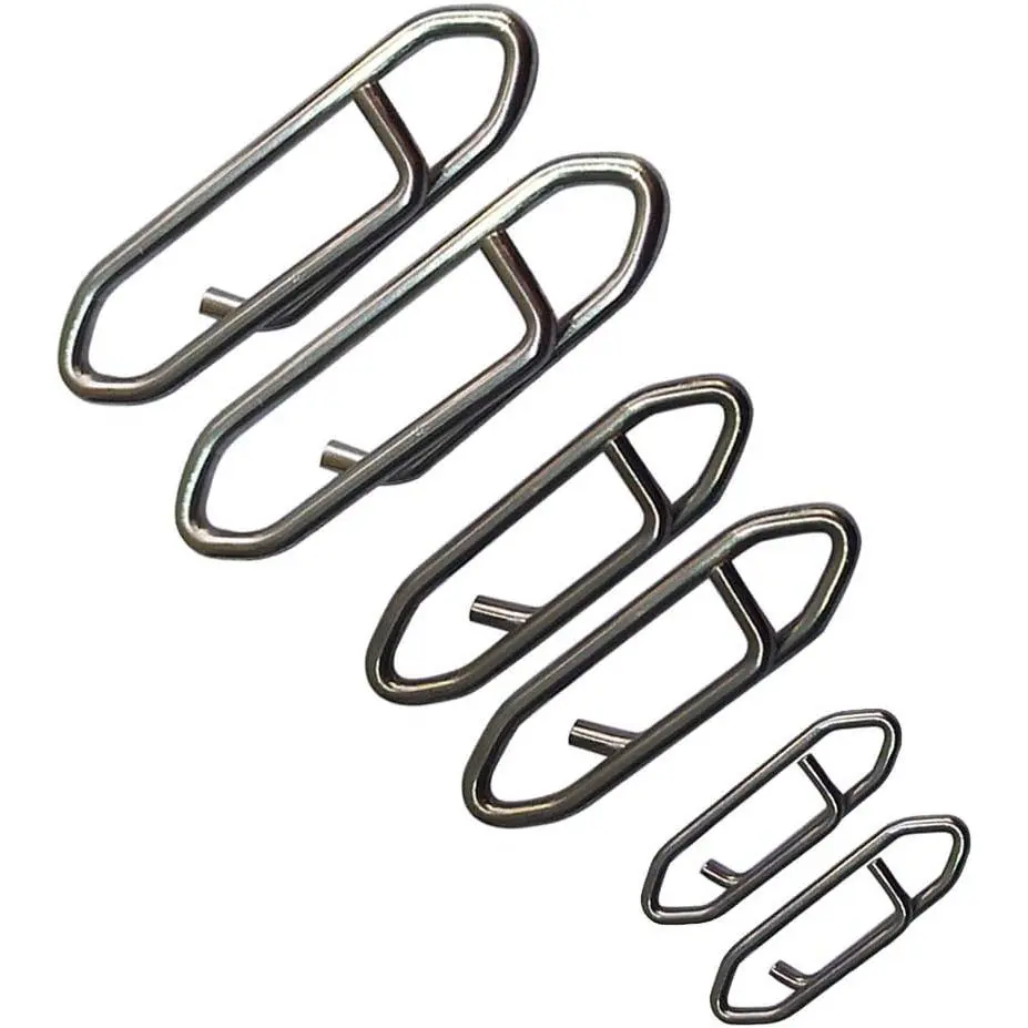 50 count Fishing Clips Stainless Steel Strength  Snap Clip Fishing Clips Connector Easy Quick Change Lure Snaps for Freshwater Saltwater