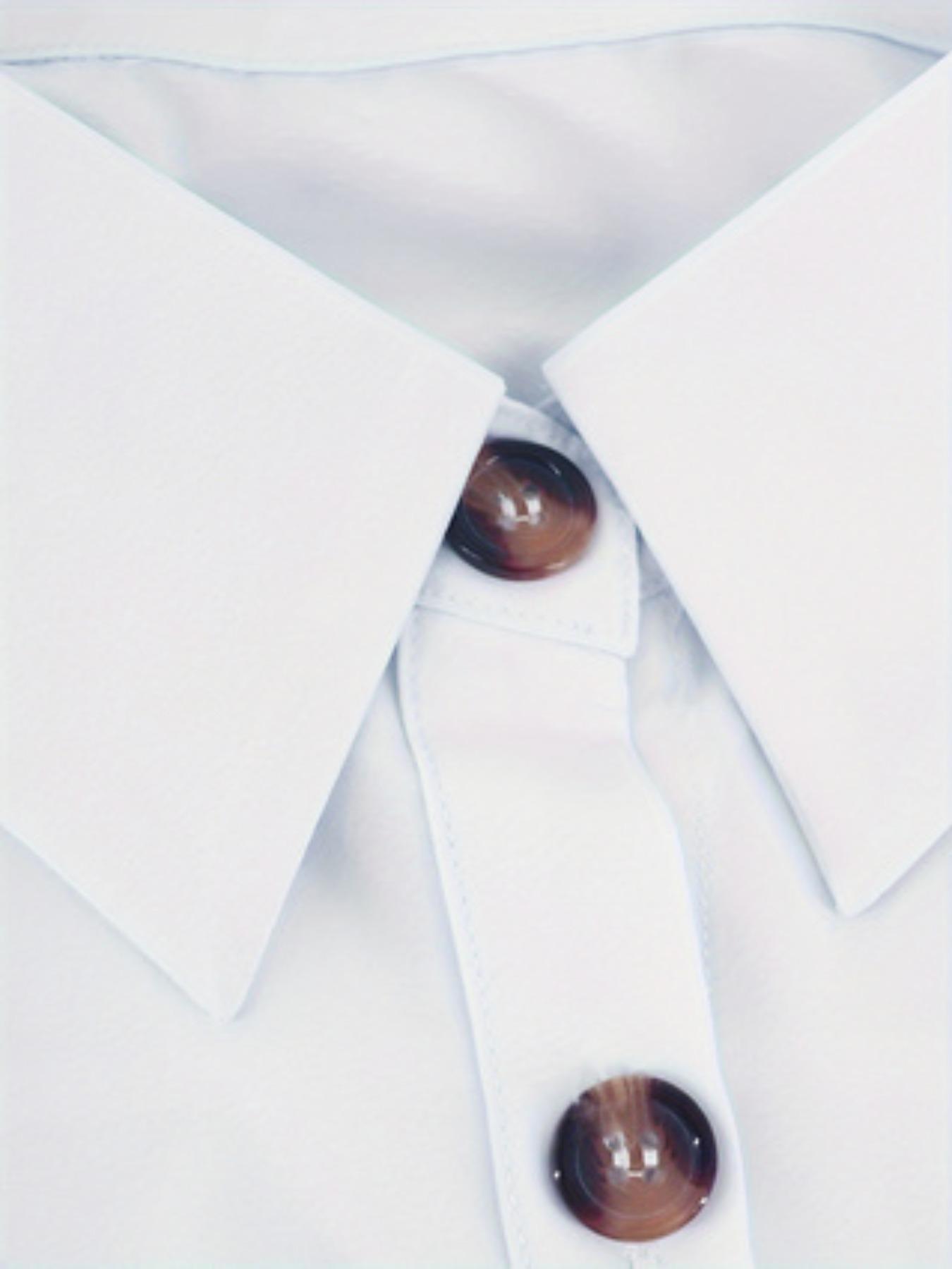 Plus Size White Shirt Dress – Comfortable and Slim Fit, Essential for Everyday Wear