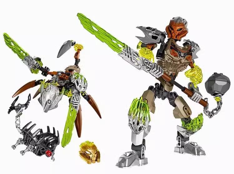 Bionicle Series Golden Mask Master Skull Warrior Building Blocks Hero Factory Fit Robot Bricks Toys For Boys Kids Christmas Gift