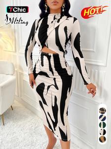 aliling women's colorblock print cut out longsleeves bodycon dress, elegant fashion casual long sleeve dress for daily outdoor wear, women dress for spring fall, womenswear