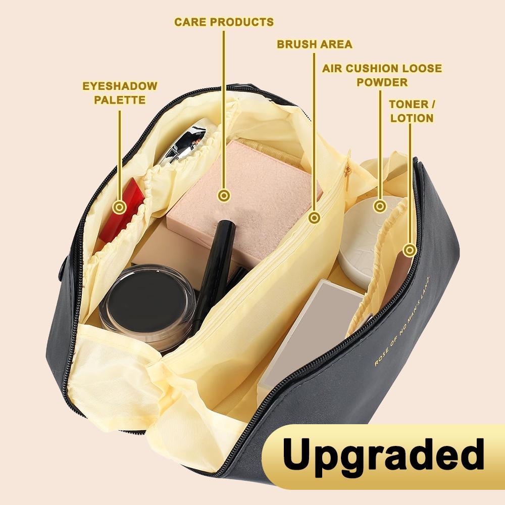 Large Capacity Makeup Bag, Fashionable Portable Handbag, PU Leather Cosmetic Organizer, Zipper Travel Storage, Gift for Girls