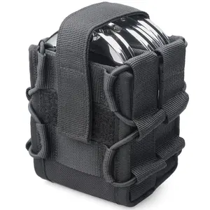 Tactical Molle Open Top Double Handcuff Pouch Handcuff Holder for Duty Belt Vest