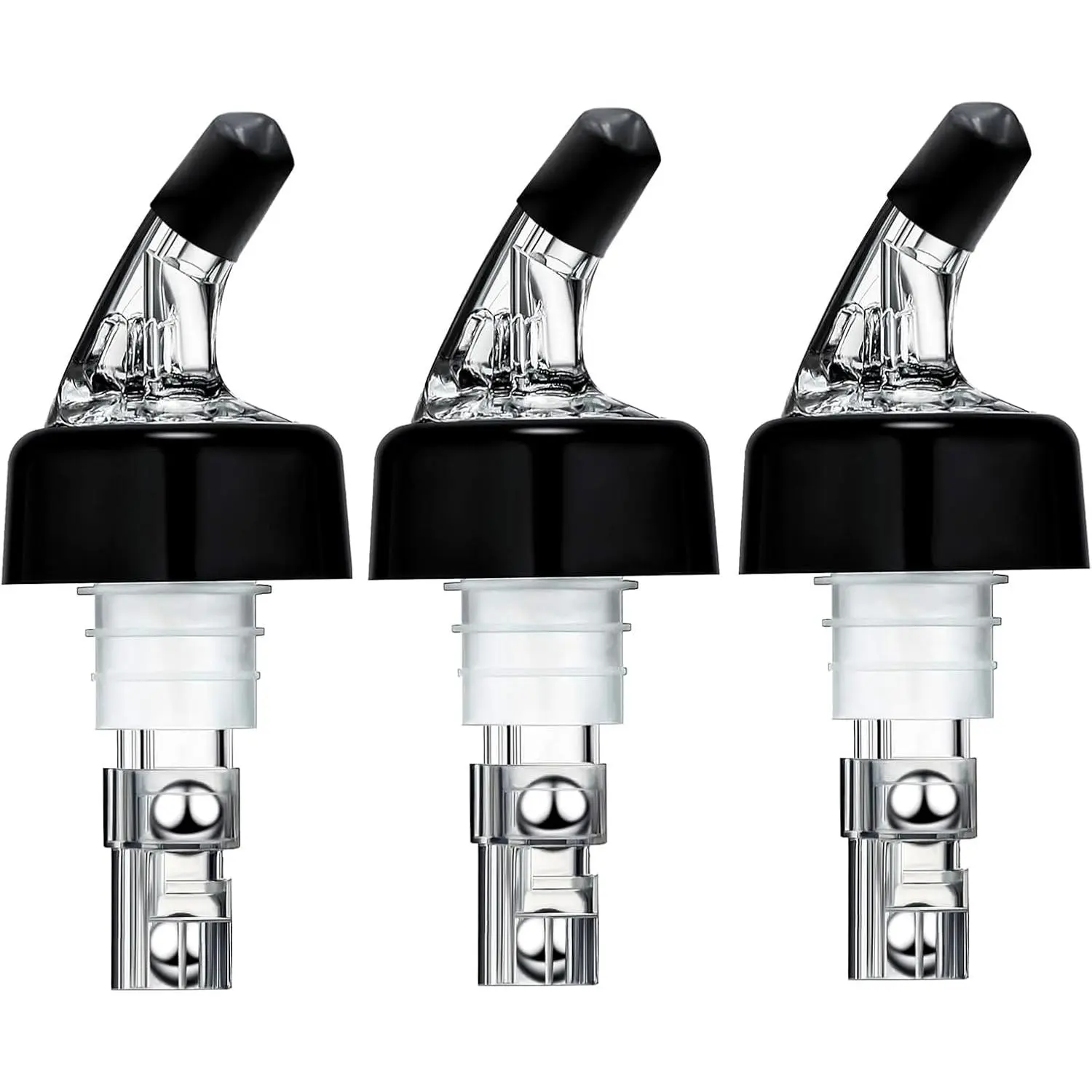 3 Pack Measured Pour Spout, Bottle Pourers for Alcohol - Shot Pourer Cocktail Liquor Dispenser Bar Bartending Tool - 1.5oz/45ml