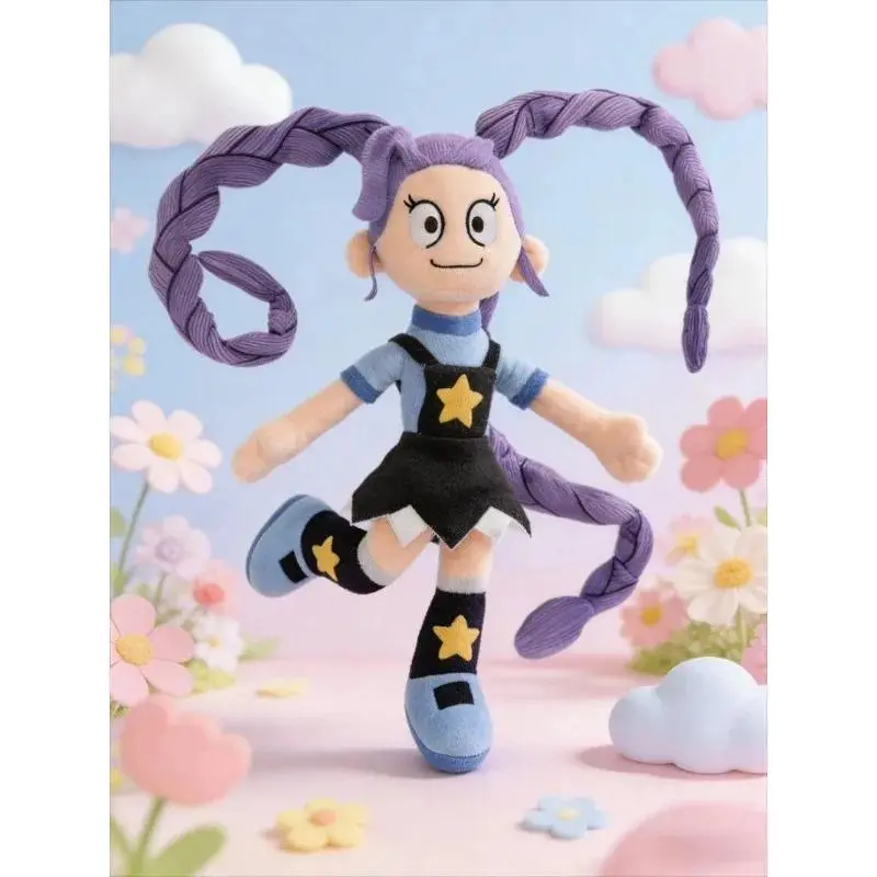 2026 Lily Purple Long Braids Girl Plushie Soft Cute Stuffed Doll Birthday Gift for Children Kids Holiday