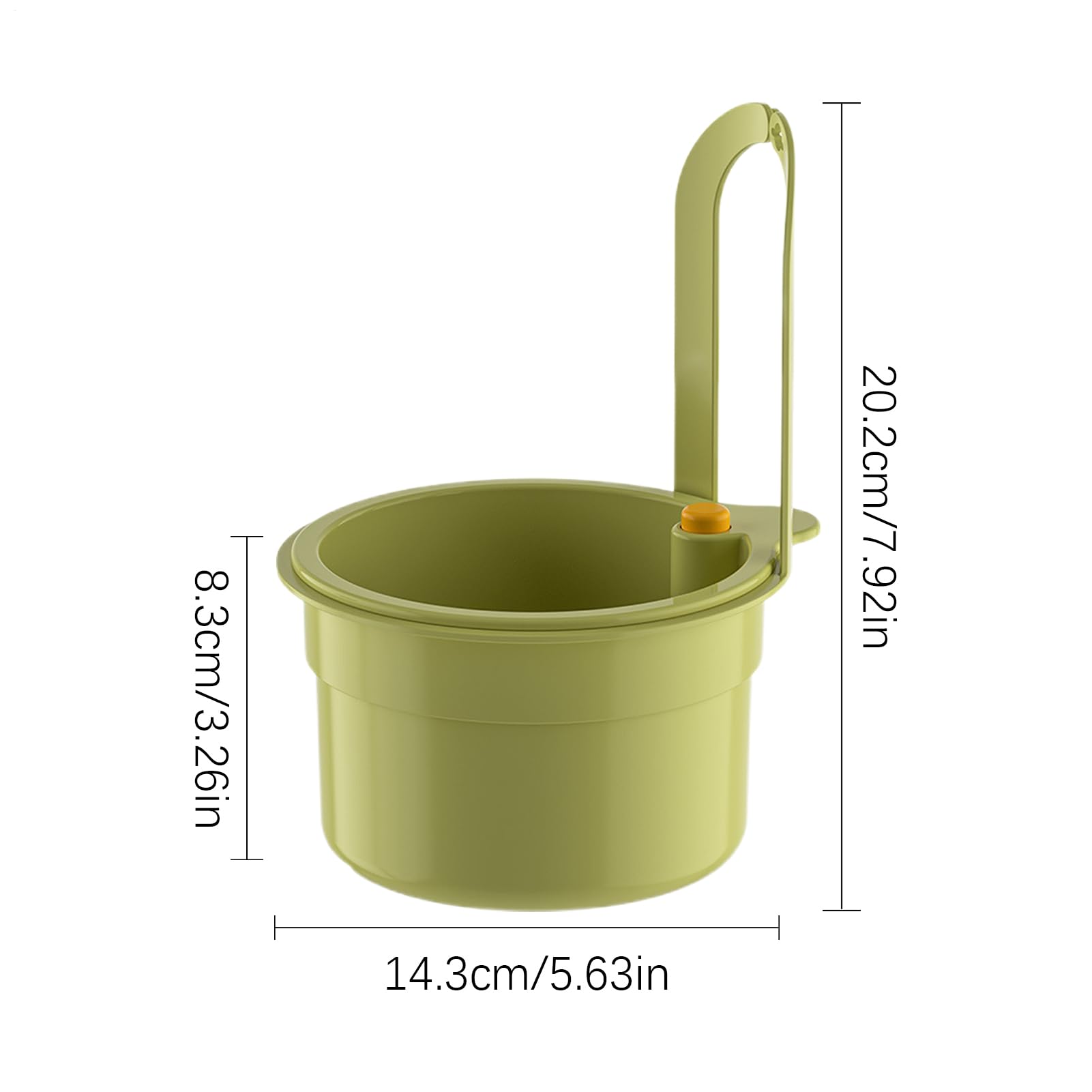 Over the Sink Colander - Small-Size Strainer Basket for Apartment Users, Tool-Free Faucet Edge Hanging, Quick Drain, Efficient Small-Sink Fit, Bottom Release for Effortless Maintenance, Compact Spaces