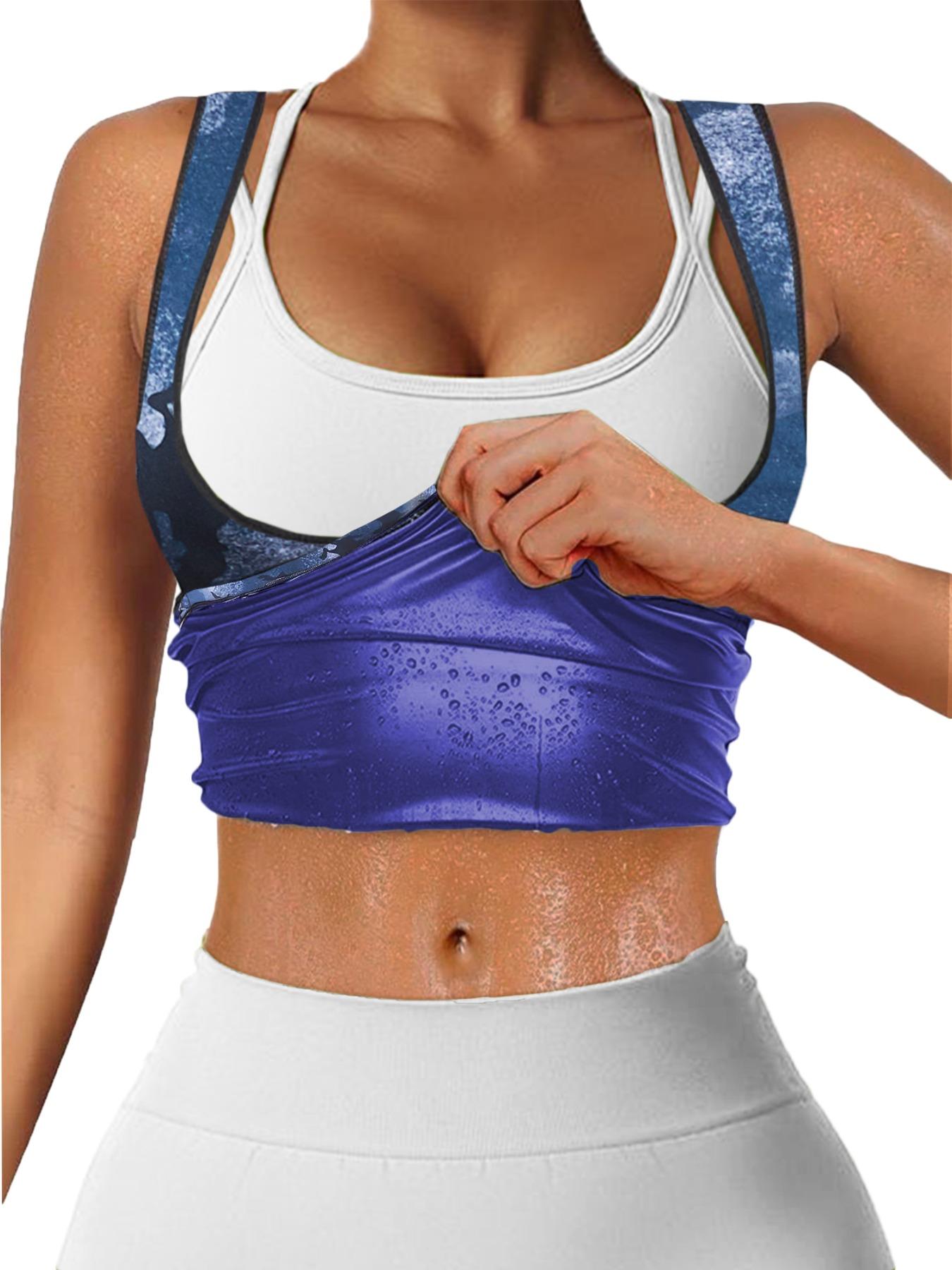 Women's Plain / Camo Print Sports Tank Top, Solid Sleeveless Sauna Top, Women Sport & Outdoor Clothing for Workout Gym Exercise, Sleeveless Gym Tops, Workout Clothes, Athletic Tops