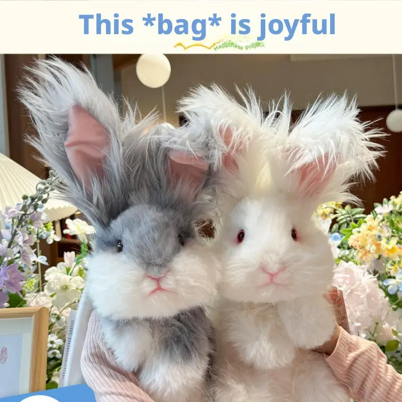 Simulated Rabbit Backpack, Angora Rabbit Plush Toy Doll, Gift