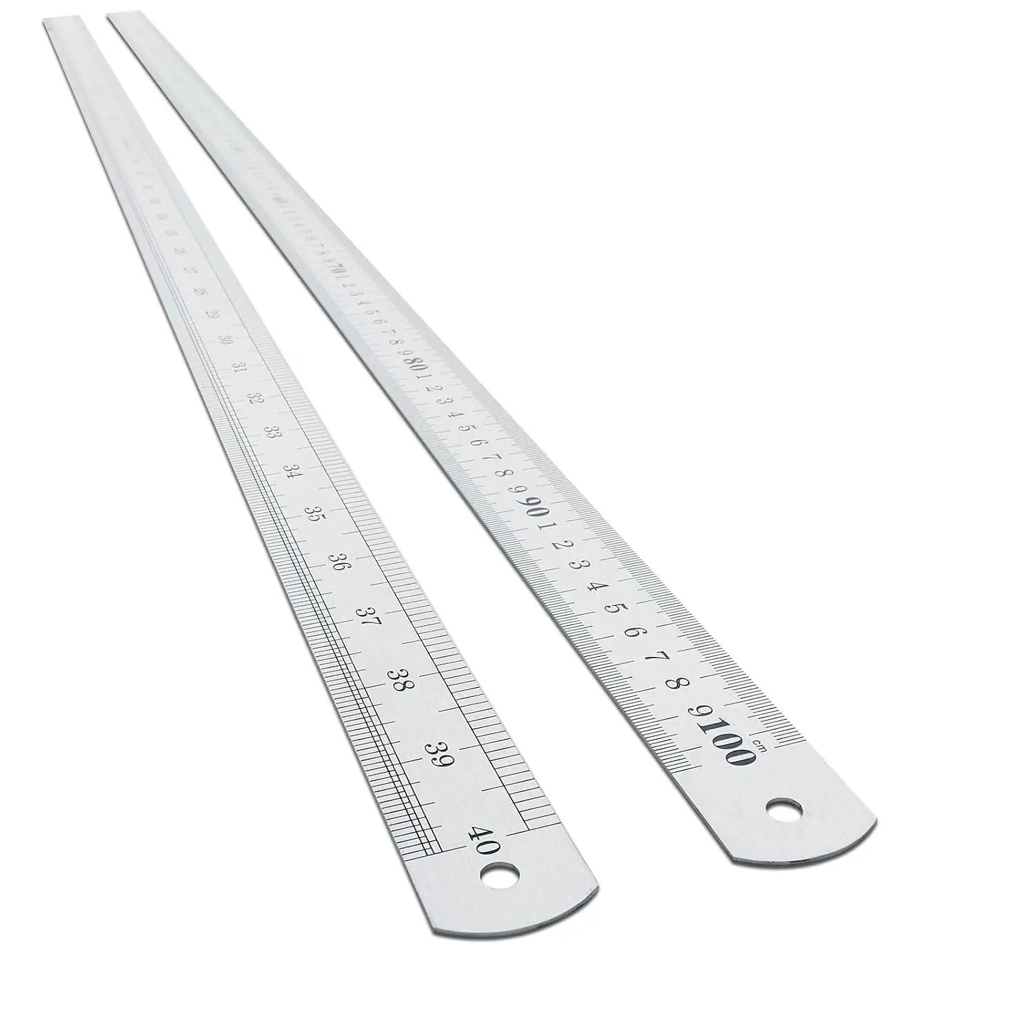 Large Stainless Steel Ruler,Meter Stick Straight Edge(40 inch) | yardstick long ruler Applicable school, office, construction sites, decoration workshops, drawings and paintings metal ruler