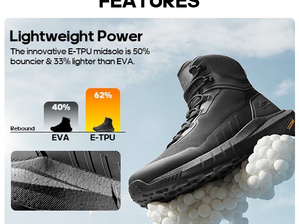 【Wide Fit】NORTIV 8 Men's Tactical Hiking Boot Lightweight Cushion Sole Boots for Work All Day Side Zipper Motorcycle Combat Military Boot Arch Support 8 Inches Terrascope Trekking Camping Shoes SpringStatements