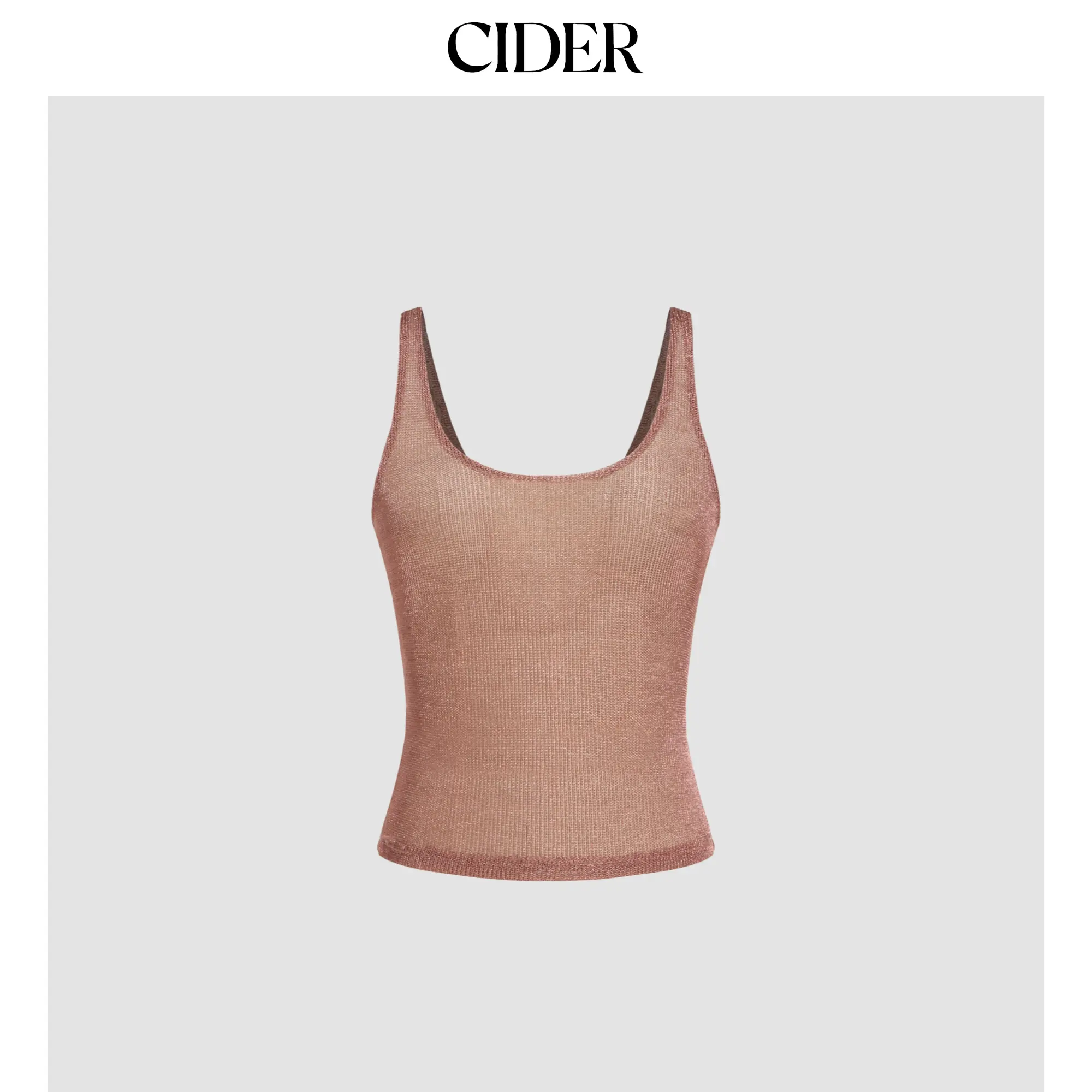 Cider [size 2-10] Metallic Scoop Neckline Solid Tank Top SummerWins SummerFinds