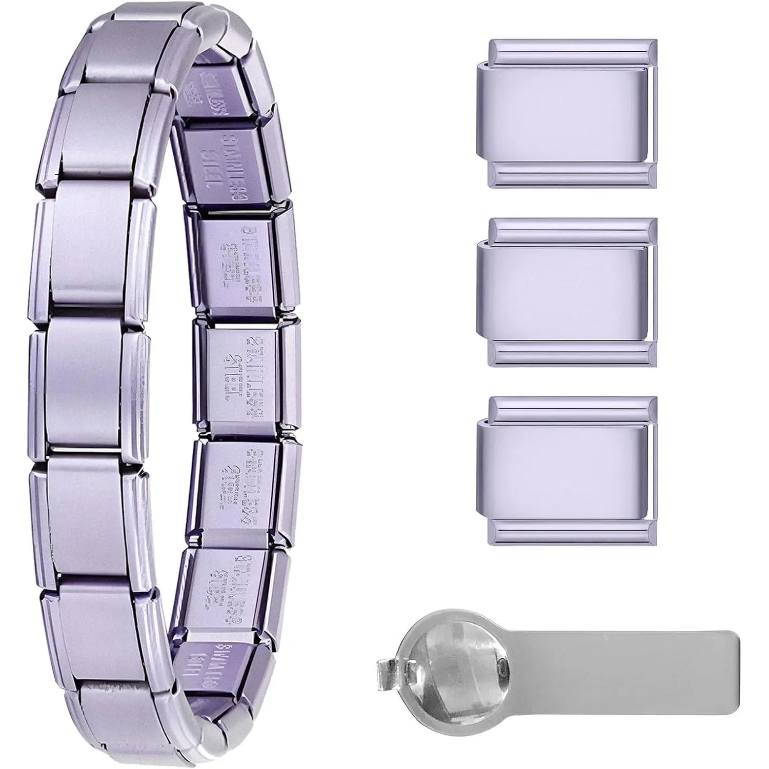 Italian  Bracelets, 9mm Italian  Bracelet Links | 9mm Stainless Steel Italian Charms, Detachable Personalized