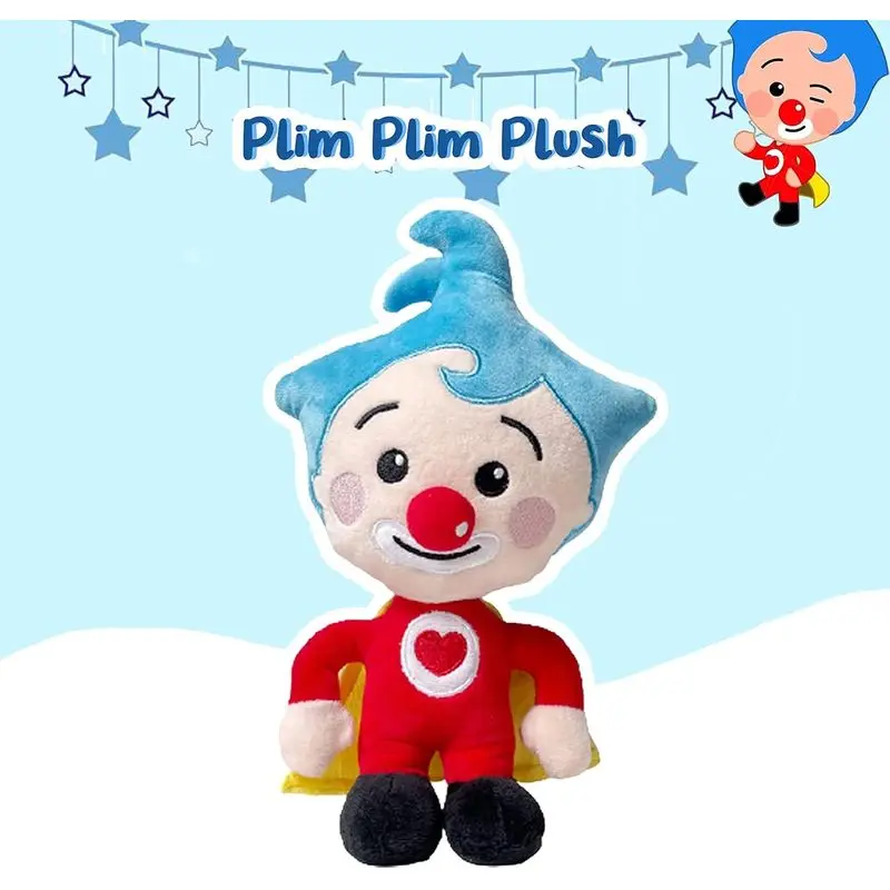 Plush Clown Doll, Plim Plim Merchandise Toy, Soft Cartoon Figure