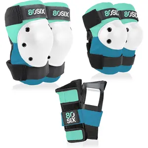 80SIX Multi-Sport Pad Set– Protective Gear for Skateboarding, Biking, Roller Skating, and Scooter